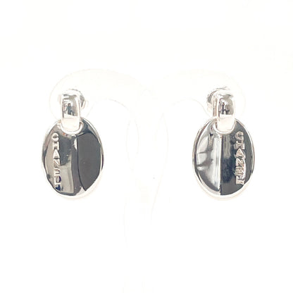 CHANEL Pierce Silver925 Silver Oval With logo