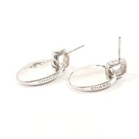 CHANEL Pierce Oval With logo Silver925 Silver Women Used Authentic
