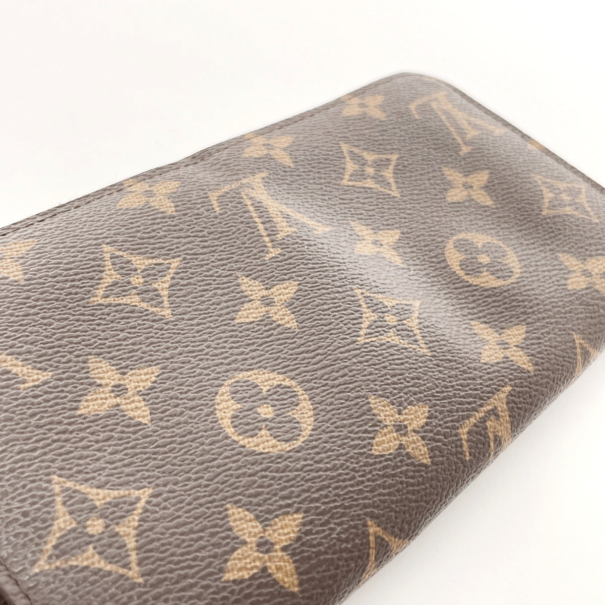 LOUIS VUITTON Long Wallet Purse M60291 Monogram canvas Brown Illustre Zippy wallet Women Used Authentic