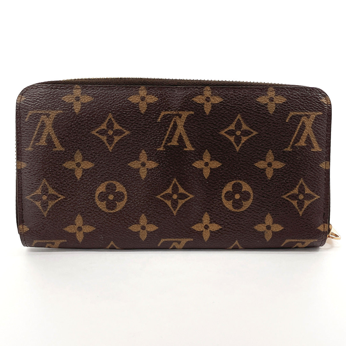 LOUIS VUITTON Long Wallet Purse M60291 Monogram canvas Brown Illustre Zippy wallet Women Used Authentic