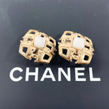 CHANEL Earring COCO Mark metal gold Women Used Authentic