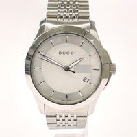 GUCCI Watches Quartz G timeless Stainless Steel 126.4 Silver Dial color:Silver mens Used Authentic