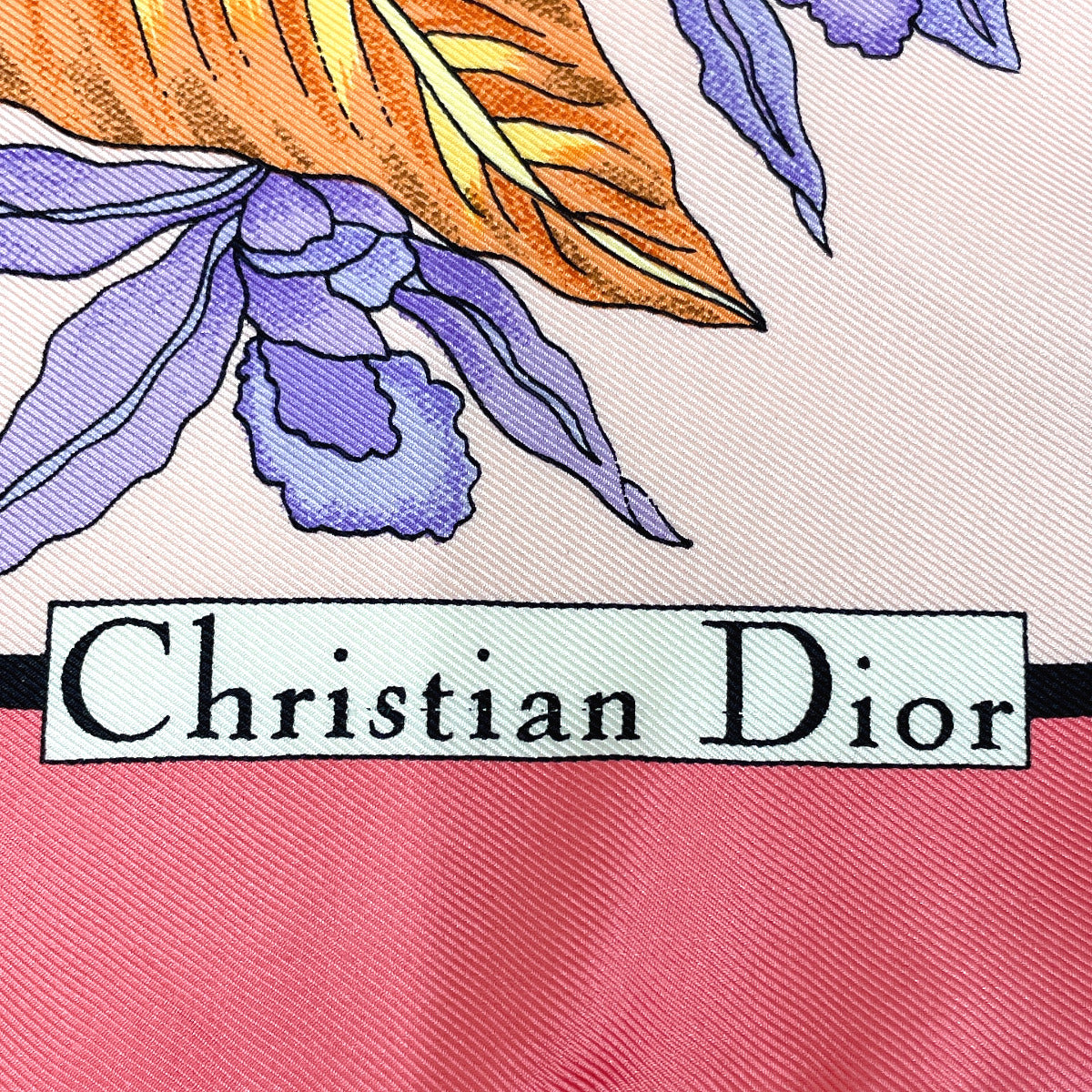 Christian Dior scarf silk 100% silk pink