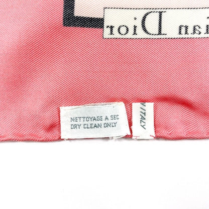 Christian Dior scarf silk 100% silk pink