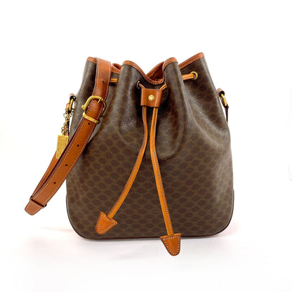 CELINE Shoulder Bag PVC, Leather Brown purse Macadam