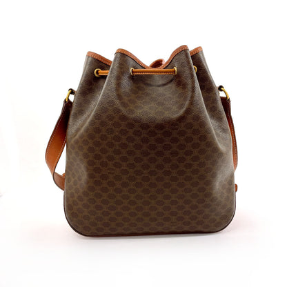 CELINE Shoulder Bag PVC, Leather Brown purse Macadam