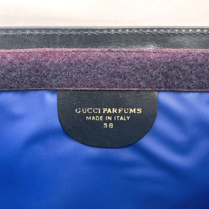 GUCCI business bag GG Supreme canvas, leather Navy Sherry line Old Gucci Perfume unisex Used Authentic