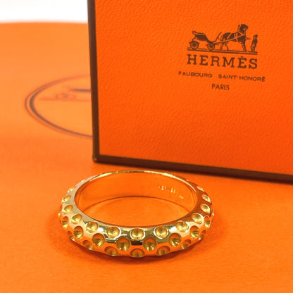 HERMES Scarf ring plating gold Dot Women Used Authentic