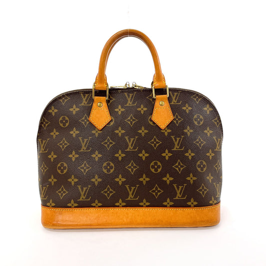 LOUIS VUITTON Handbag M51130 Monogram canvas, tanned leather Brown Alma Women Used Authentic