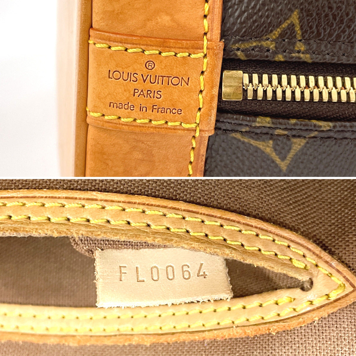 LOUIS VUITTON Handbag M51130 Monogram canvas, tanned leather Brown Alma Women Used Authentic