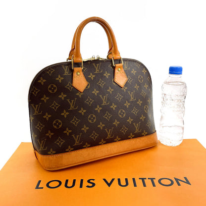 LOUIS VUITTON Handbag M51130 Monogram canvas, tanned leather Brown Alma Women Used Authentic