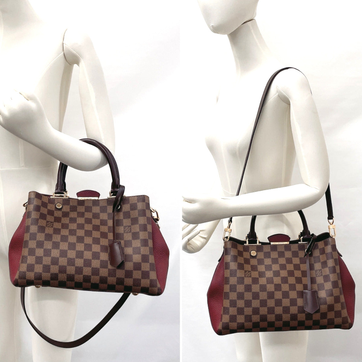 LOUIS VUITTON Handbag N41675 Damier Brown 2WAY Brittany Women Used Authentic