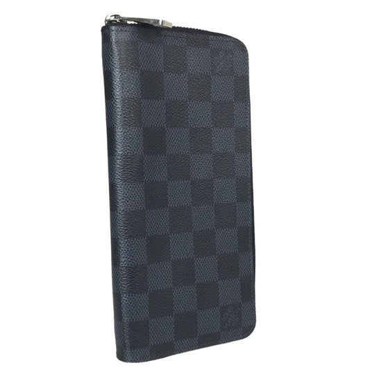 LOUIS VUITTON Long Wallet Purse N62240 PVC coated canvas Navy Damier Cobalt Zippy Wallet Vertical