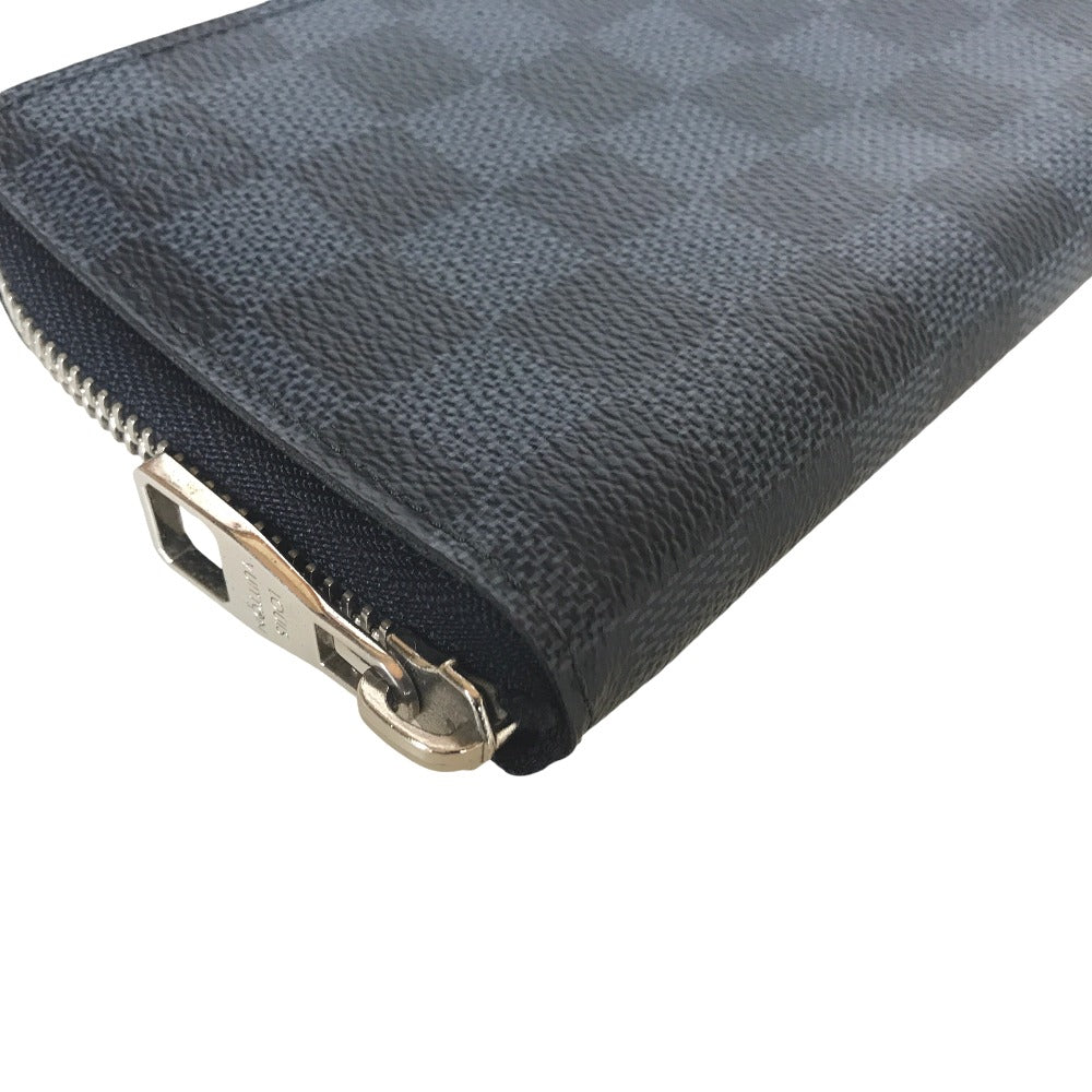 LOUIS VUITTON Long Wallet Purse N62240 PVC coated canvas Navy Damier Cobalt Zippy Wallet Vertical