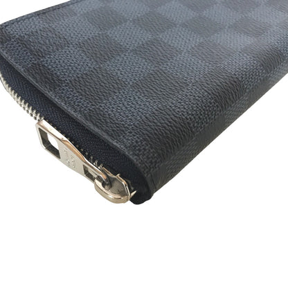 LOUIS VUITTON Long Wallet Purse N62240 PVC coated canvas Navy Damier Cobalt Zippy Wallet Vertical