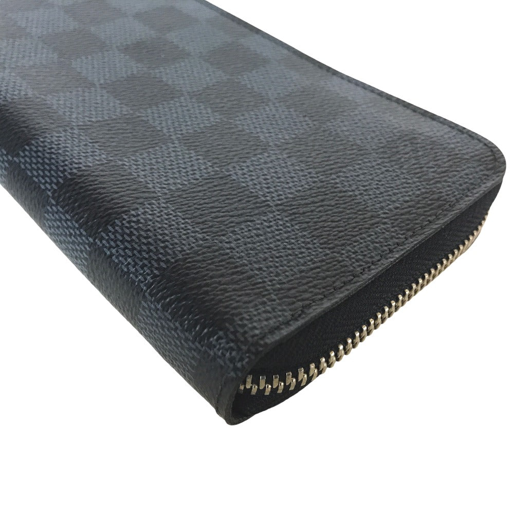 LOUIS VUITTON Long Wallet Purse N62240 PVC coated canvas Navy Damier Cobalt Zippy Wallet Vertical