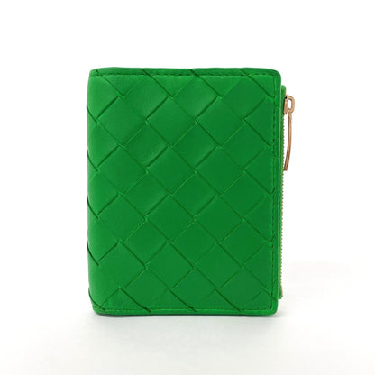 BOTTEGAVENETA Bifold Wallet 740309VCPP33722 leather green Small INTRECCIATO