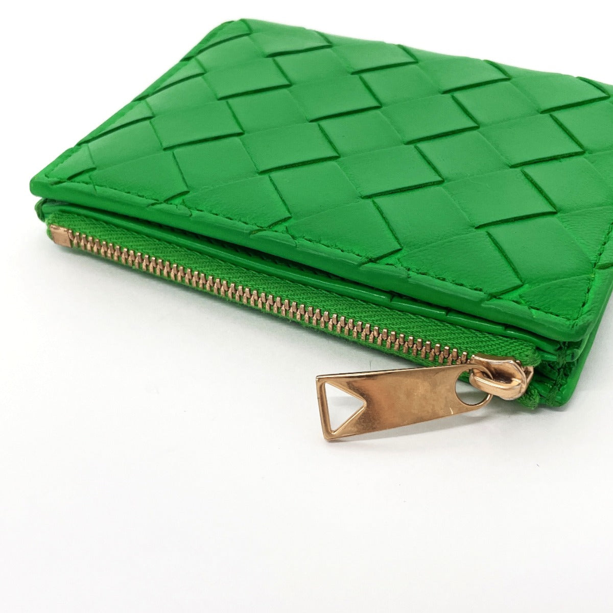 BOTTEGAVENETA Bifold Wallet 740309VCPP33722 leather green Small INTRECCIATO