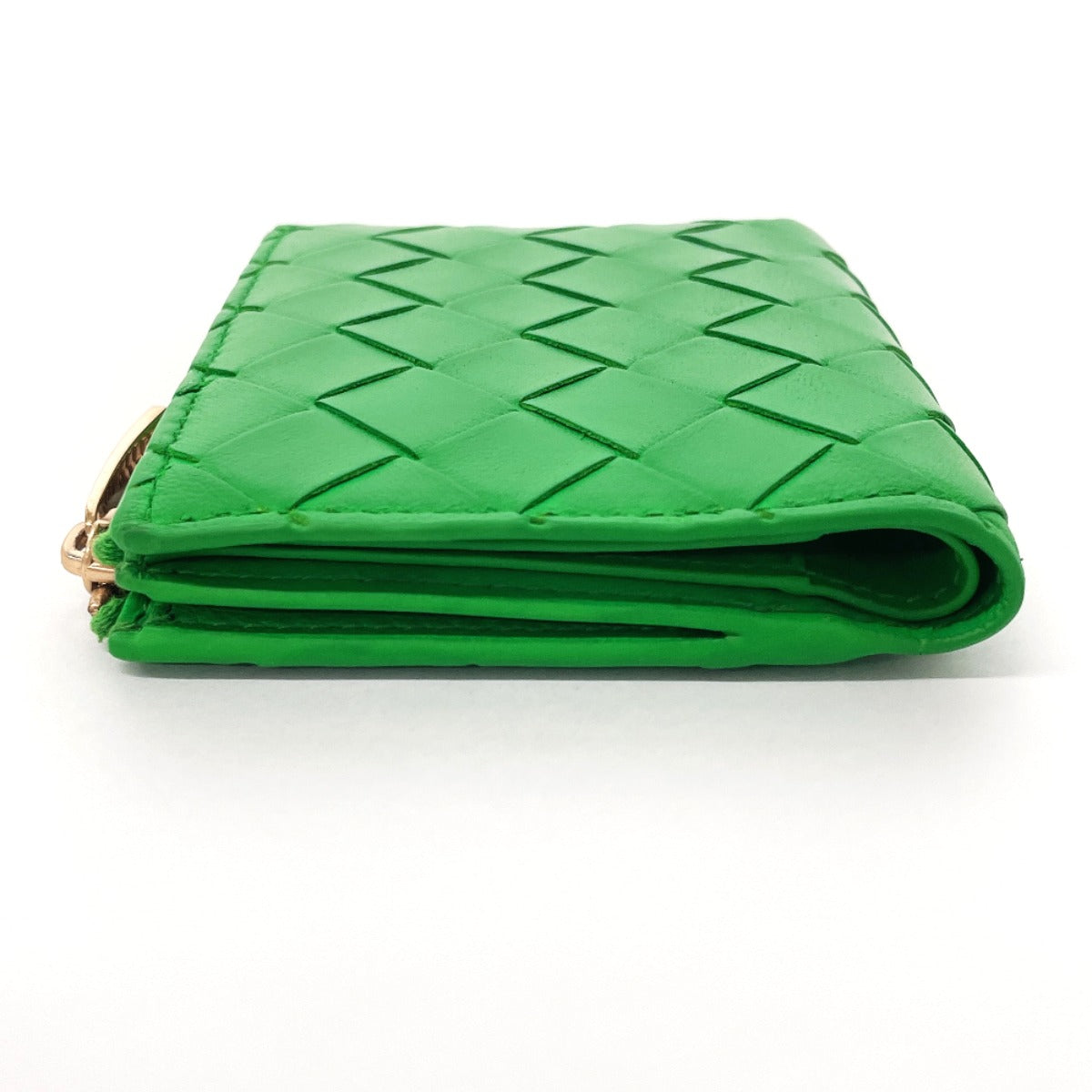 BOTTEGAVENETA Bifold Wallet 740309VCPP33722 leather green Small INTRECCIATO