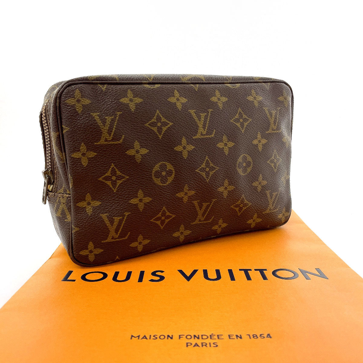 LOUIS VUITTON Pouch M47524 Monogram canvas Brown Truth Toilette 23 Women Used Authentic