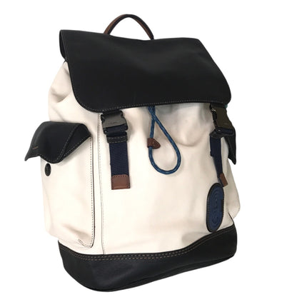 COACH Backpack 69300 leather Ivory black Livington