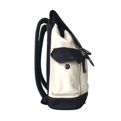 COACH Backpack 69300 leather Ivory black Livington