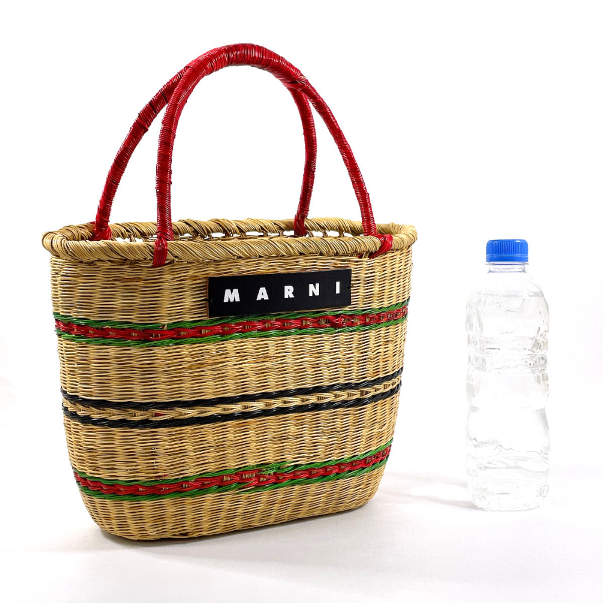 MARNI Handbag Plastics, Natural Plants beige Marni Market