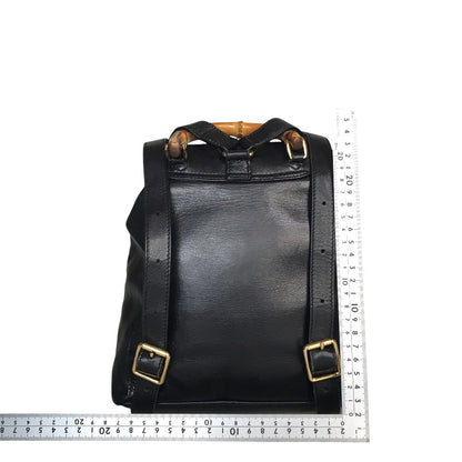 GUCCI Backpack 003 1956 0030 leather black Bamboo