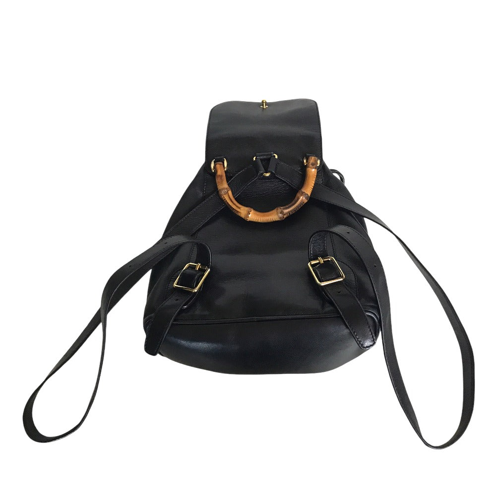 GUCCI Backpack 003 1956 0030 leather black Bamboo