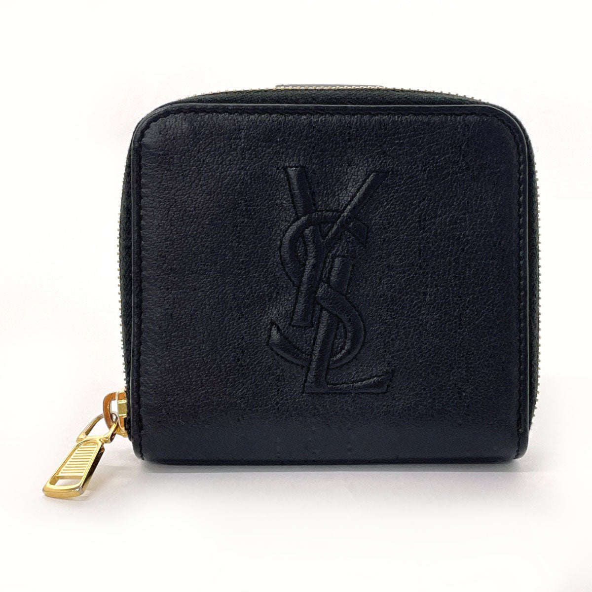 YVES SAINT LAURENT Bifold Wallet MRT352906Y leather black Cassandra Compact zip