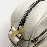 GUCCI Shoulder Bag 523589 leather white Logo print Women Used Authentic