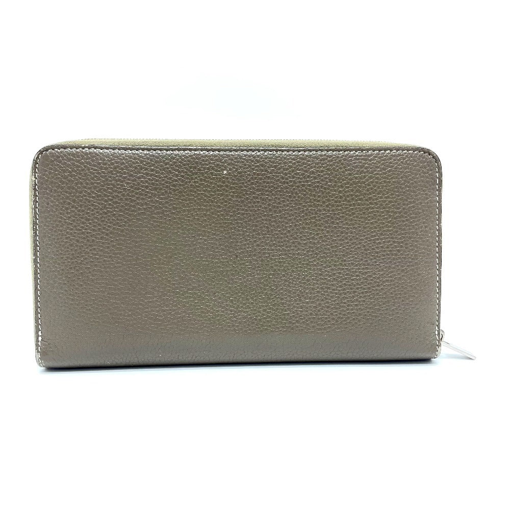 CELINE Long Wallet Purse 105003AFE leather Gurege Large Zipped multifunction Women Used Authentic