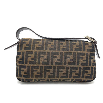 FENDI Shoulder Bag 2321.26424 Canvas / leather Brown type FF Logo Zucca Pattern Mamma Bucket