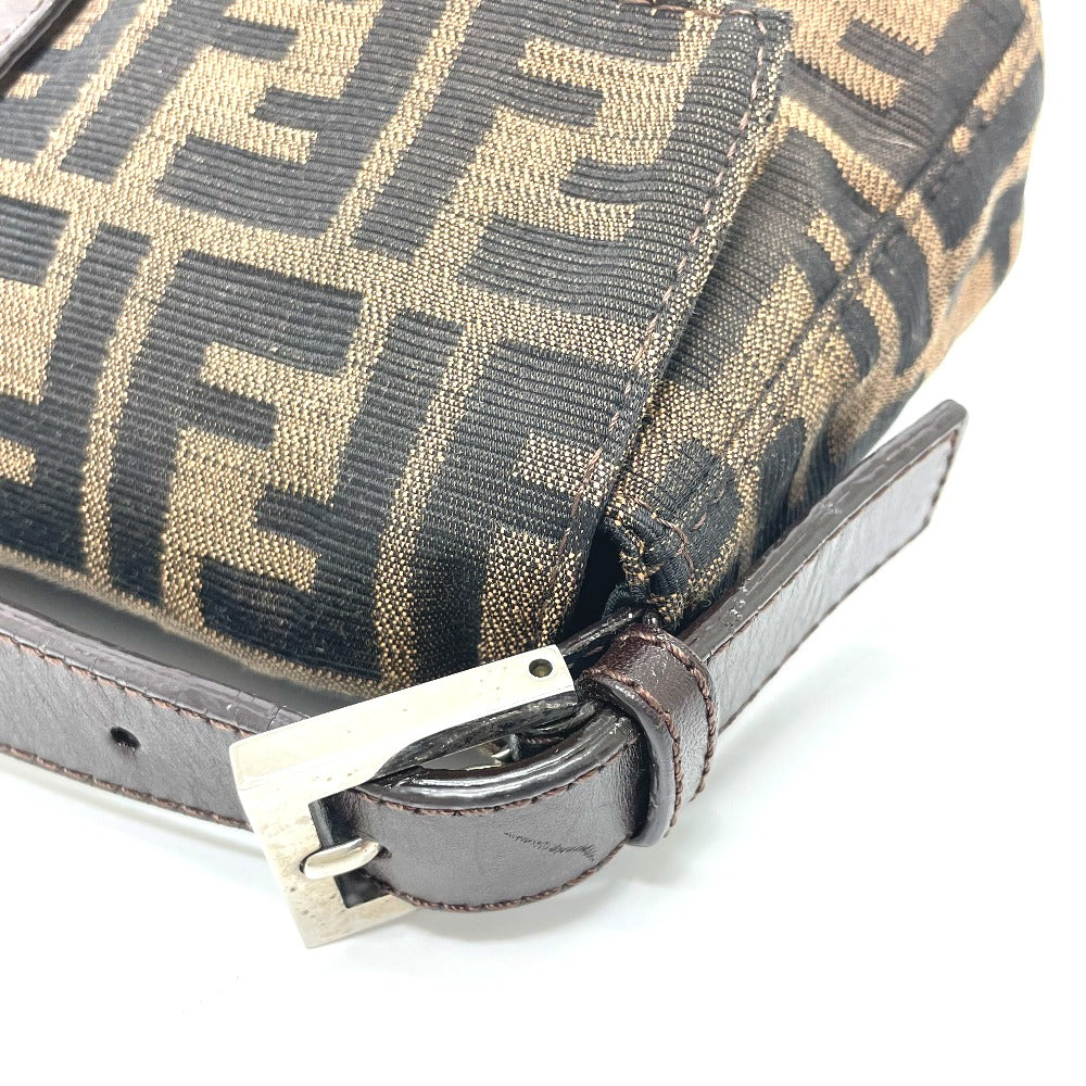 FENDI Shoulder Bag 2321.26424 Canvas / leather Brown type FF Logo Zucca Pattern Mamma Bucket