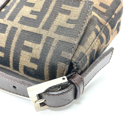 FENDI Shoulder Bag 2321.26424 Canvas / leather Brown type FF Logo Zucca Pattern Mamma Bucket