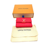 LOUIS VUITTON Trifold wallet M69069 Taurillon Clemence Leather Red Japan limited Portefeuille Capucines XS Women Used Authentic