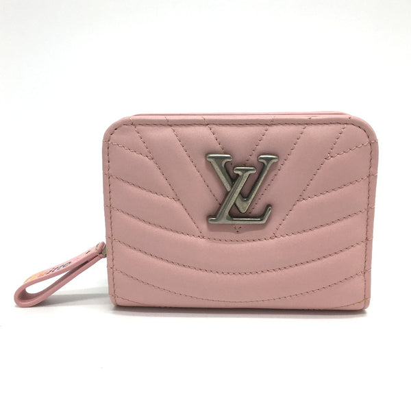 LOUIS VUITTON Folded wallet Compact wallet LVMetal New wave zip leather M63791 pink Women Used Authentic