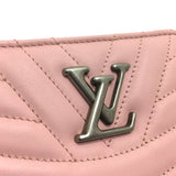 LOUIS VUITTON Folded wallet M63791 leather pink LVMetal New wave zip Women Used Authentic