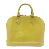 LOUIS VUITTON Handbag M91615 Monogram Vernis Yellow green type Monogram Vernis Alma PM Women Used Authentic