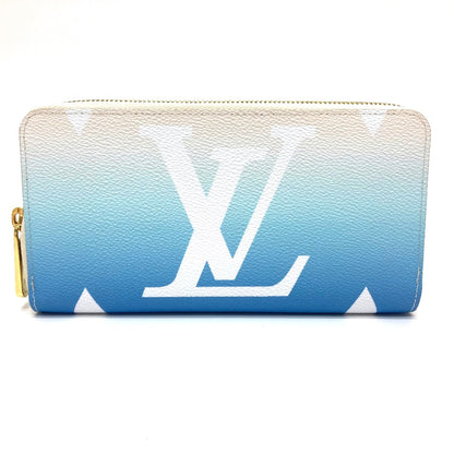 LOUIS VUITTON Long Wallet Purse M80360 Monogram canvas blue Monogram Giant By the pool Women Used Authentic