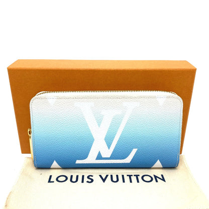 LOUIS VUITTON Long Wallet Purse M80360 Monogram canvas blue Monogram Giant By the pool Women Used Authentic