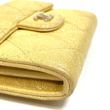 CHANEL Coin case Chain wallet CCCOCO Mark Matrasse Caviar skin AP0238 Metallic yellow Women Used Authentic