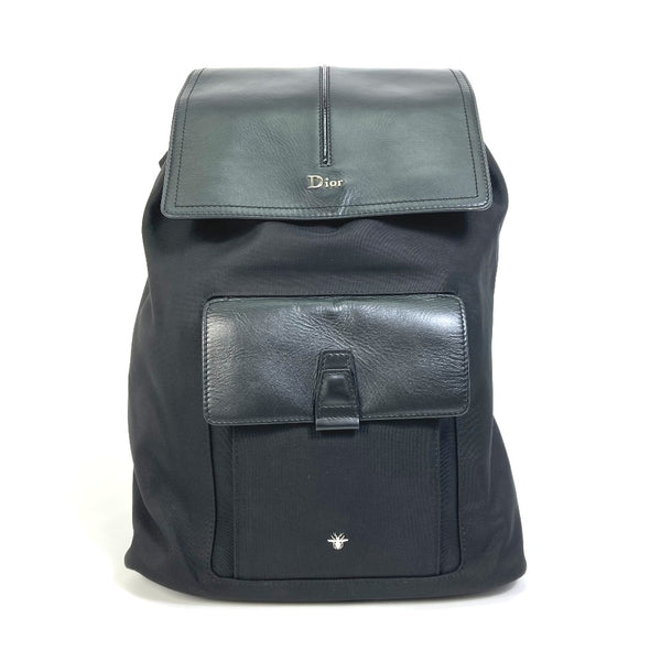 DIOR HOMME Backpack Backpack BEE MOTION Canvas / leather 1MOBA062 black mens Used Authentic