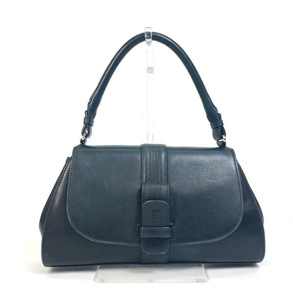 LOEWE Handbag bag one belt leather black Women Used Authentic