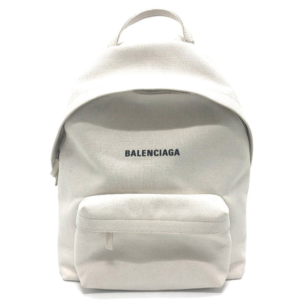 BALENCIAGA Backpack logo Backpack canvas 552374 white mens Used Authentic