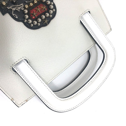 Christian Louboutin Tote Bag leather white emblem trick truck Tote Bag mens Used Authentic