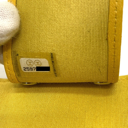 CHANEL Key case Key holder  Calfskin yellow COCO Mark Diamond CC Women Used Authentic