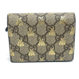 GUCCI Folded wallet Compact wallet GG BEE BEE GG Supreme Canvas 508057 beige mens Used Authentic