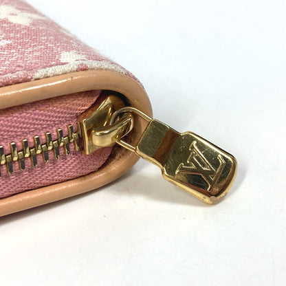 LOUIS VUITTON Long Wallet Purse M81182 Monogram denim pink Monogram denim Zippy wallet Women Used Authentic