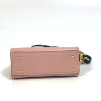LOUIS VUITTON key ring MP1787 leather pink City steamer Women Used Authentic